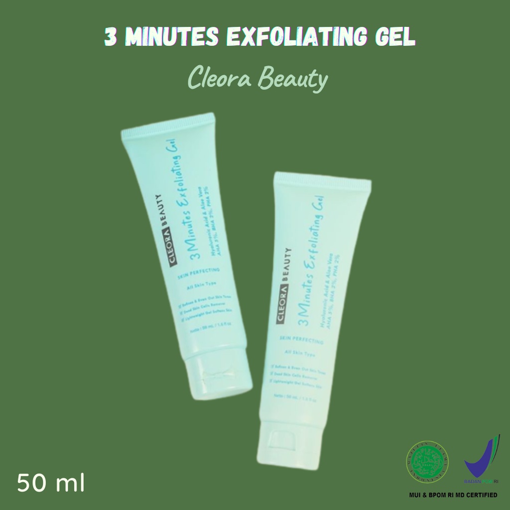 (READY STOCK) CLEORA 3 MINUTES EXFOLIATING EXFO GEL Face Peeling Gel Mask Peel Wajah 50ml