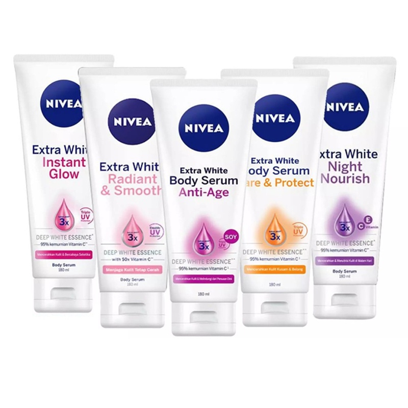 Nivea Body Serum Extra White (Instant Glow/Hijab Cooling/Anti-Age /Care &amp; Protect)