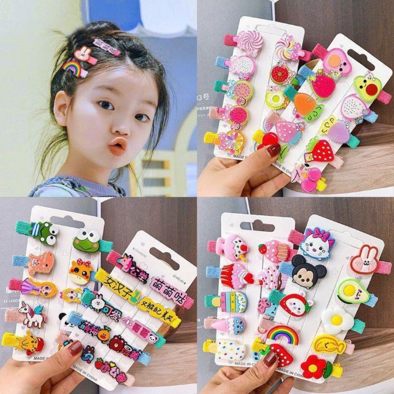 1 set (10 pcs) Ikat Rambut Jepit Anak Perempuan /Hairclips anak