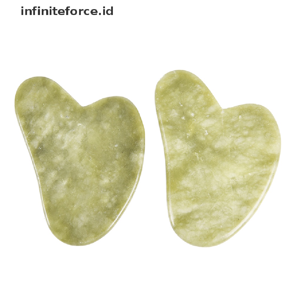 Infiniteforce.id 1PC Alat Pijat Gua Sha Giok Alami Untuk Perawatan Wajah / Tubuh