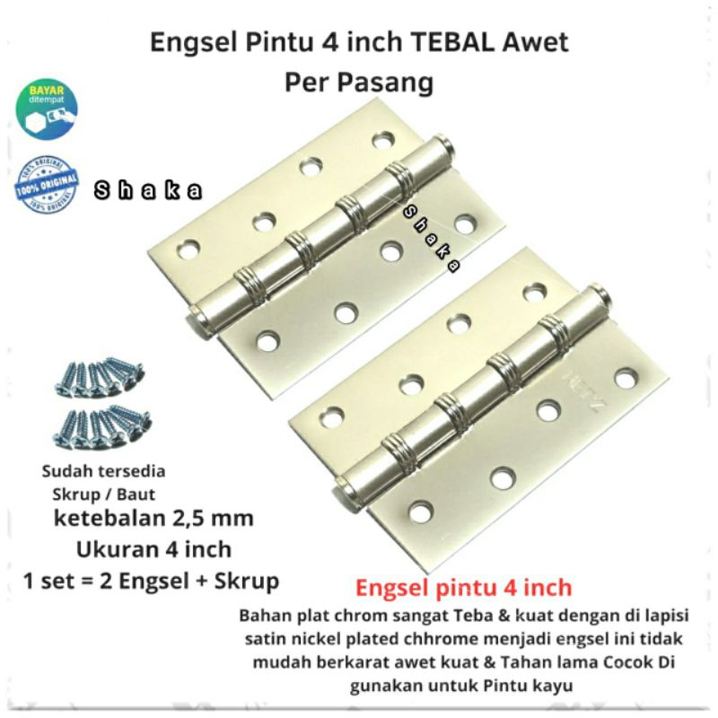 Engsel pintu rumah 4inch engsel jendela pintu stainless