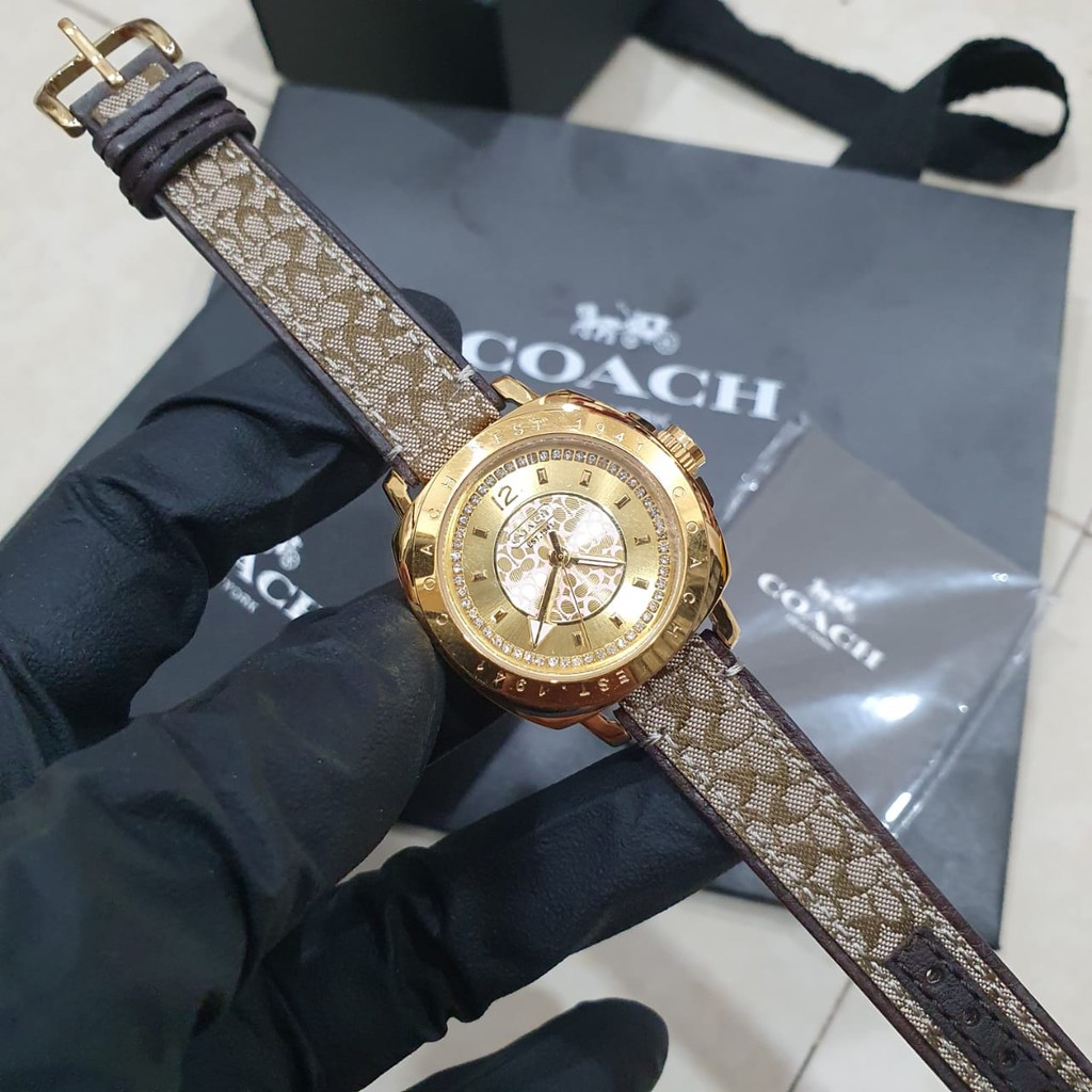 [FREE BOX ORI] JAM TANGAN PRIA WANITA | RANTAI | KULIT | KARET | MURAH | COACH KULIT CASE GOLD LIST 