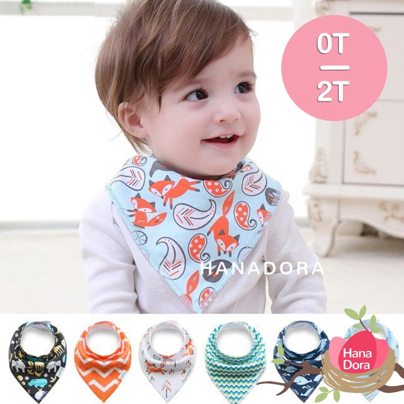 NB Scarf Bib Set 2pcs  - Slabel Celemek Bayi Segitiga