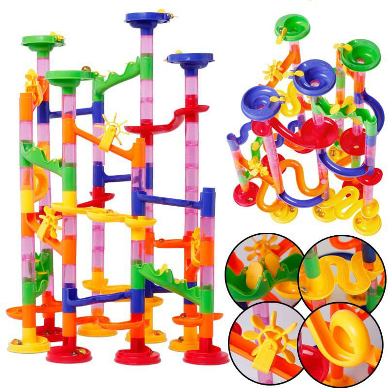 Mainan Anak Games Edukasi Marble Run/Mainan Anak Marble Run Pipa Pipeline Toys Set Bola Kelereng DIY