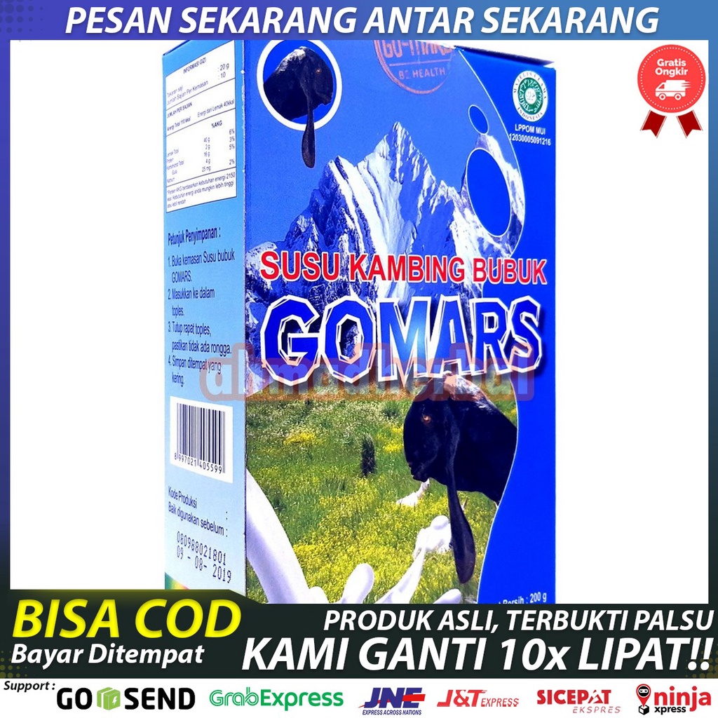 

Susu Kambing Etawa Bubuk GOMARS - Original - Peningkat Kekebalan Tubuh - Susu Cegah Penyakit Kanker - Susu Penurun Kadar Asam Lambung - Susu Cegah Osteoporosis dan Rematik