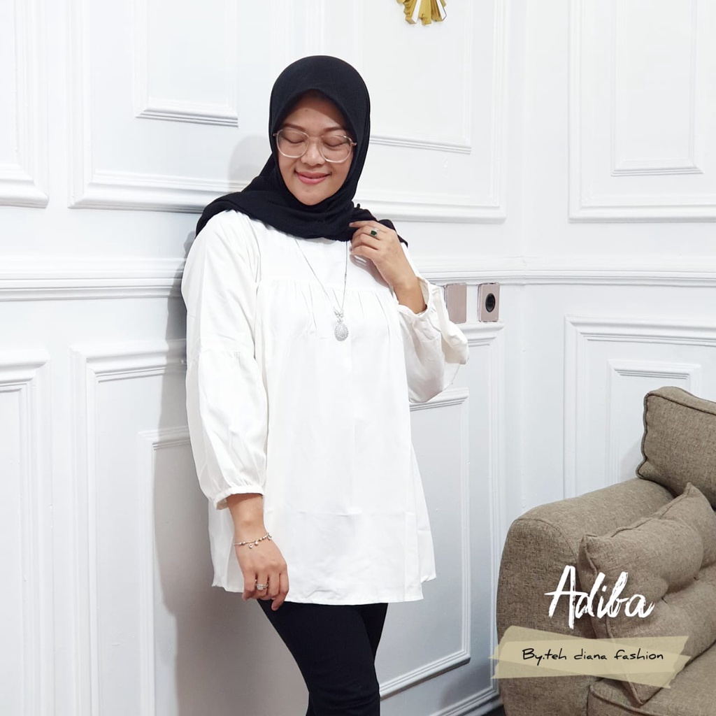 Atasan Wanita Jumbo / Blouse Wanita Jumbo / Baju Atasan Wanita Jumbo 3L Adiba Corduroy Ld 115 Cm-4
