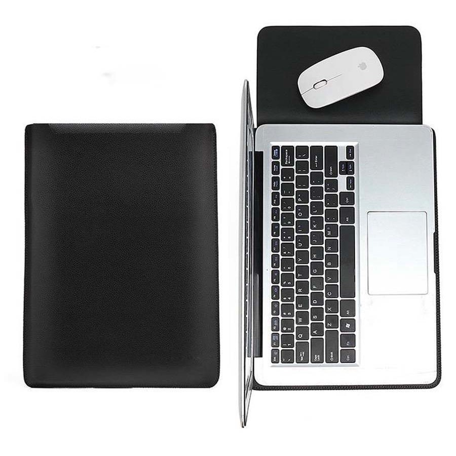 Tas Laptop Softcase Sleeve Slim PU Leather 14 inch - hitam