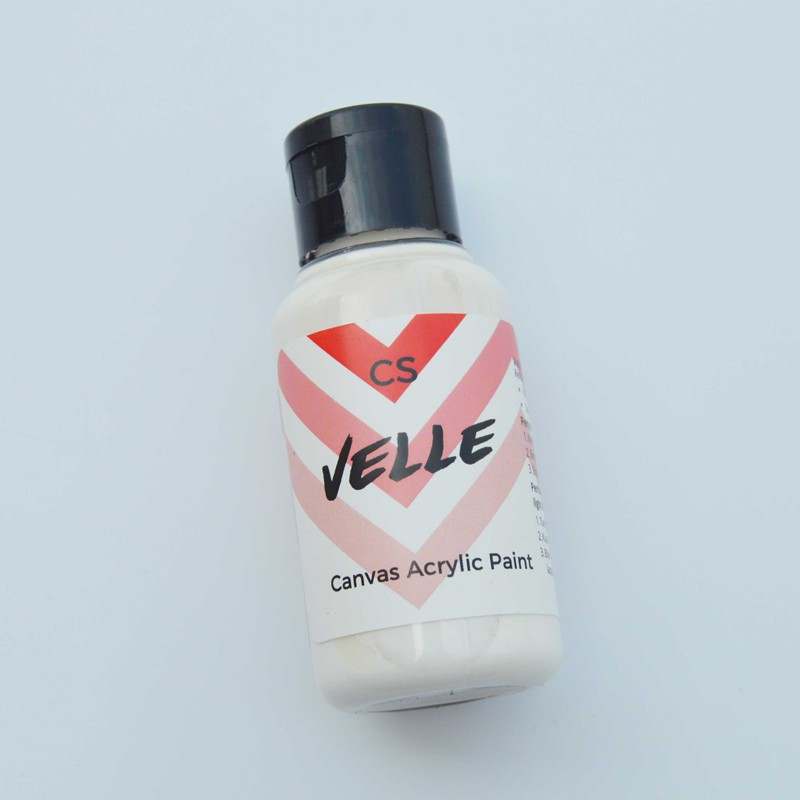 Cat Sepatu Kanvas - cat repaint sepatu topi tas kanvas - Velle CS-Putih