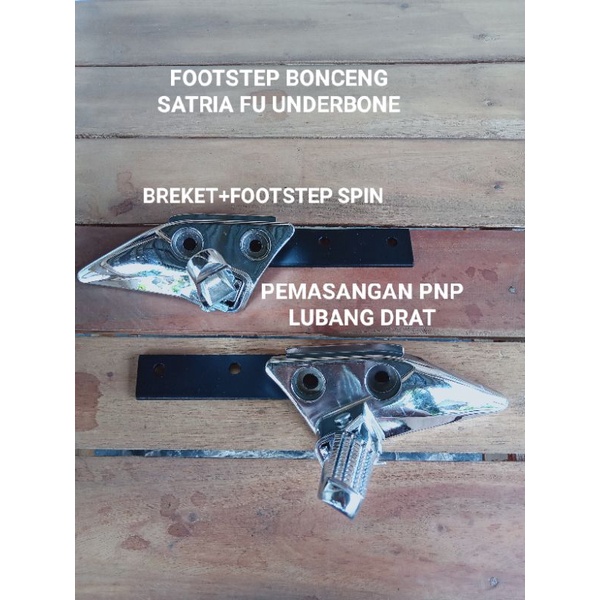 Breket footstep Belakang Satria Fu step Spin breket postep Spin PNP Fu fostep Spin PNP satria Fu