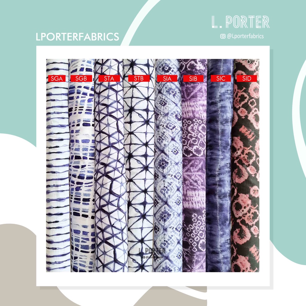 Kain Rayon Viscose Print Motif Shibori/Viscose/Rayon/Rayon viscose