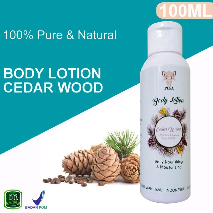 Body Lotion Essential Oil Aromatherapy Cedar Wood Pika 100%Murni 100ML