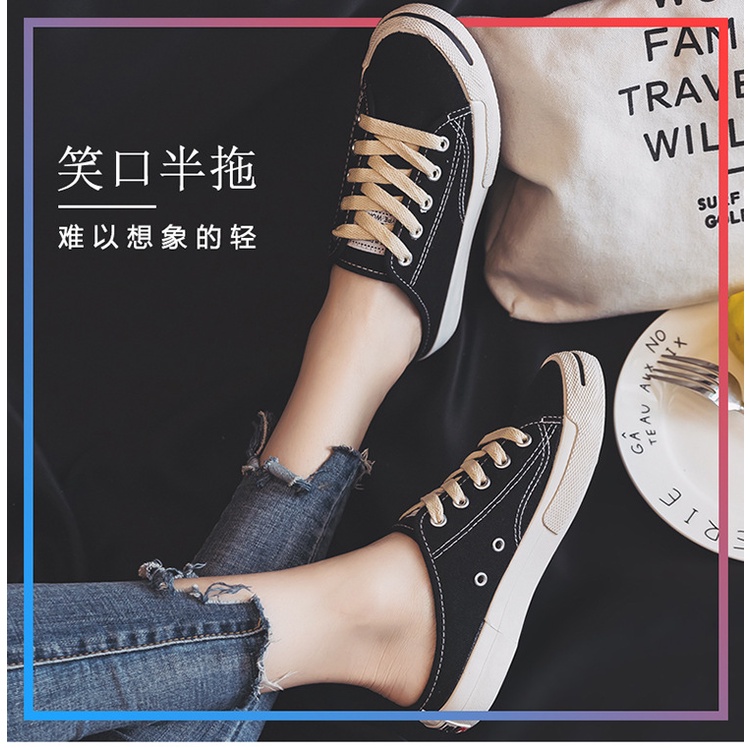 SW69 Sepatu Sneakers Kanvas Tali Wanita Import Korea