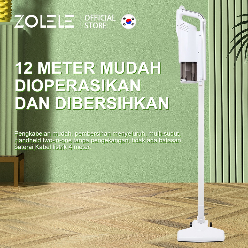 ZOLELE Vacuum Cleaner 13KPa Penyedot Debu Multifungsi 2 in 1 Handheld Mesin 1.2 L Household Silent Kasur Cleaning Machine Steam Spot Portable ZE002