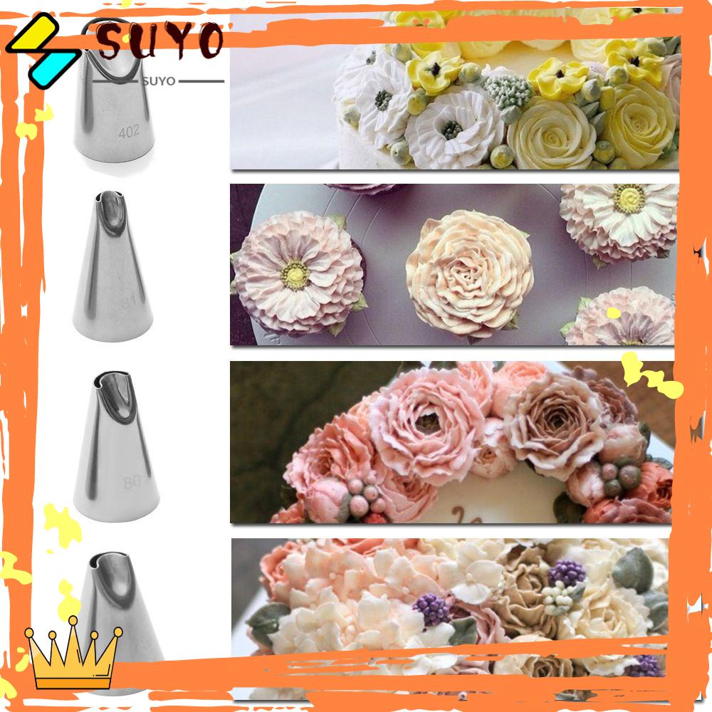 Suyo 1pc / 5pcs / Set Spuit Piping Rusia Bentuk Bunga Untuk Dekorasi Kue