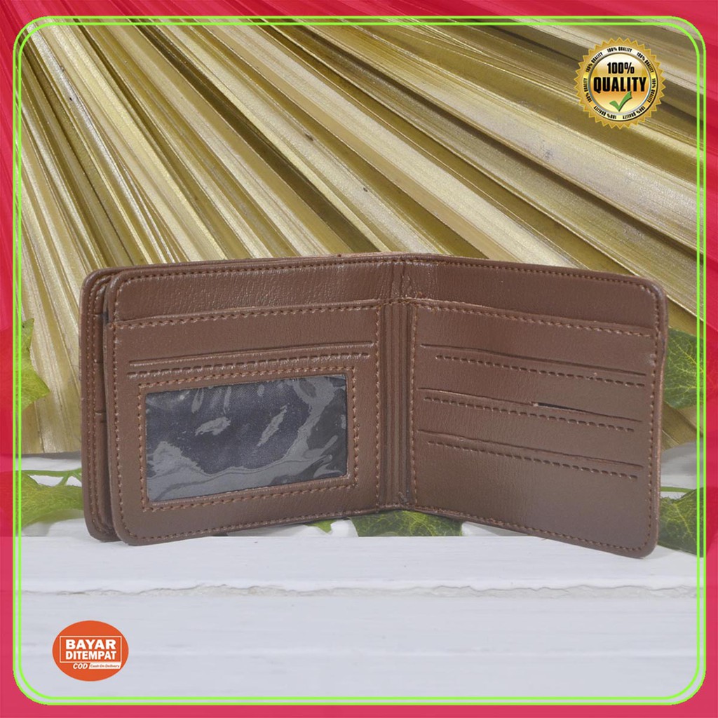 Terbaru !! Dompet Pria Lipat Tiga Kulit PVC kasual COD