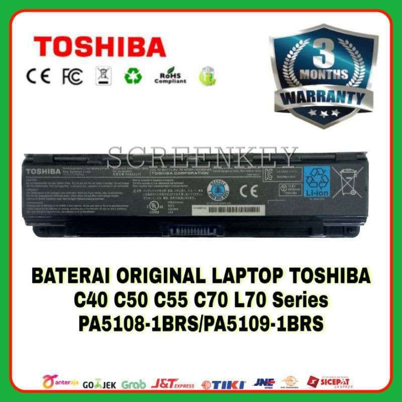 Baterai Batre toshiba satelite c40 c40a c45a c800 c800d c50 c55a pa5109u