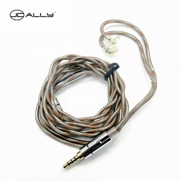 JCALLY JC20 with Mic Bold Spiral Foil 364 Cores Upgrade Cable Silver