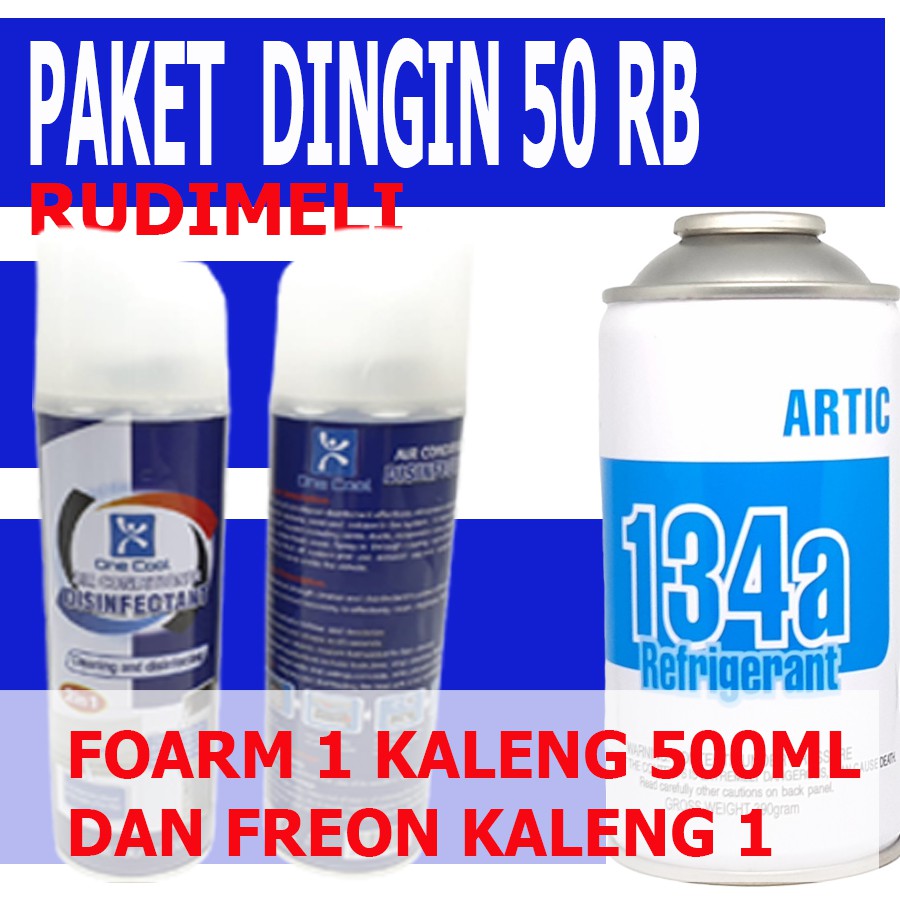 PAKET DINGIN 50 RB -(TAMBAH Pr3on R134 -ARTIC+ BERSIHKAN AC MOBIL GUNAKAN FOAM CLEANER AC 500ML)