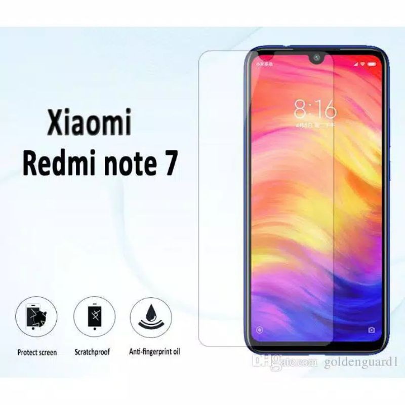 TEMPERED GLASS ANTI GORES KACA XIAOMI REDMI NOTE 7 SCREEN GUARD BENING