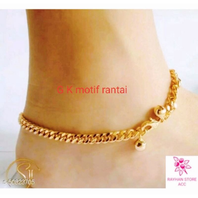 Gelang kaki wanita Titanium xuping gold terlaris perhiasan fhasion wanita lapis emas 22 K anti pudar