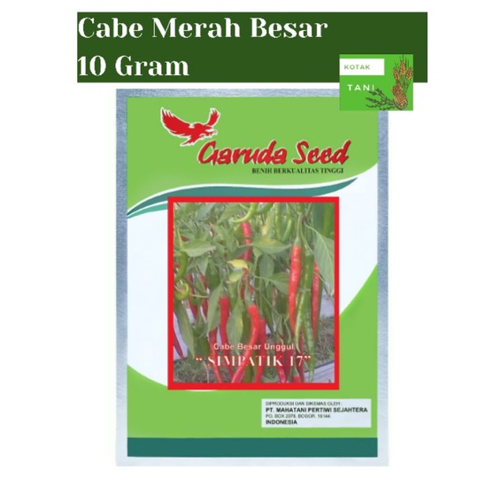 10 Gram Benih Cabe Merah Besar SIMPATIK Kemasan Pabrik Murah Berkualitas Terbaik