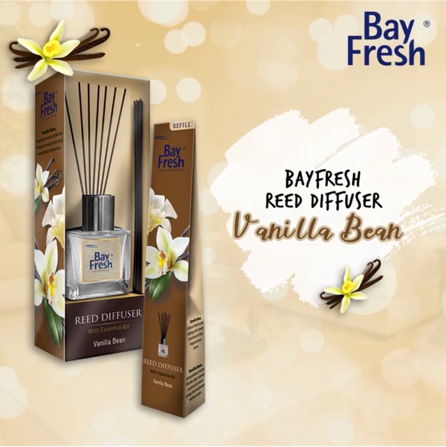 Bayfresh Reed Diffuser Vanilla Bean 30 ml With Essential Oil 100 % Original / Pengharum Ruangan-3