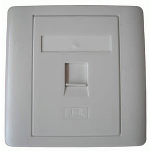 Faceplate 1 Hole Support Modular RJ45 &amp; RJ11