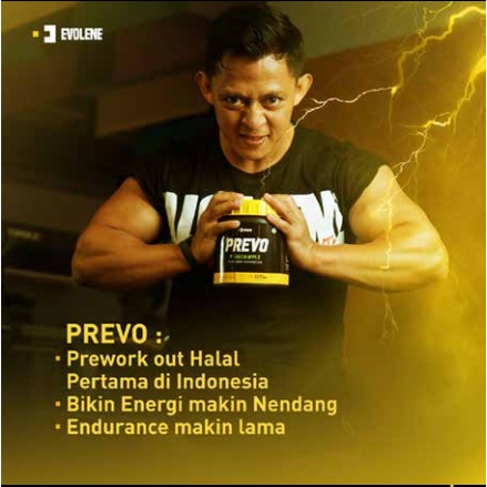 EVOLENE Prevo Pre-Workout 225 gram 45 servings - PreWorkout BPOM HALAL