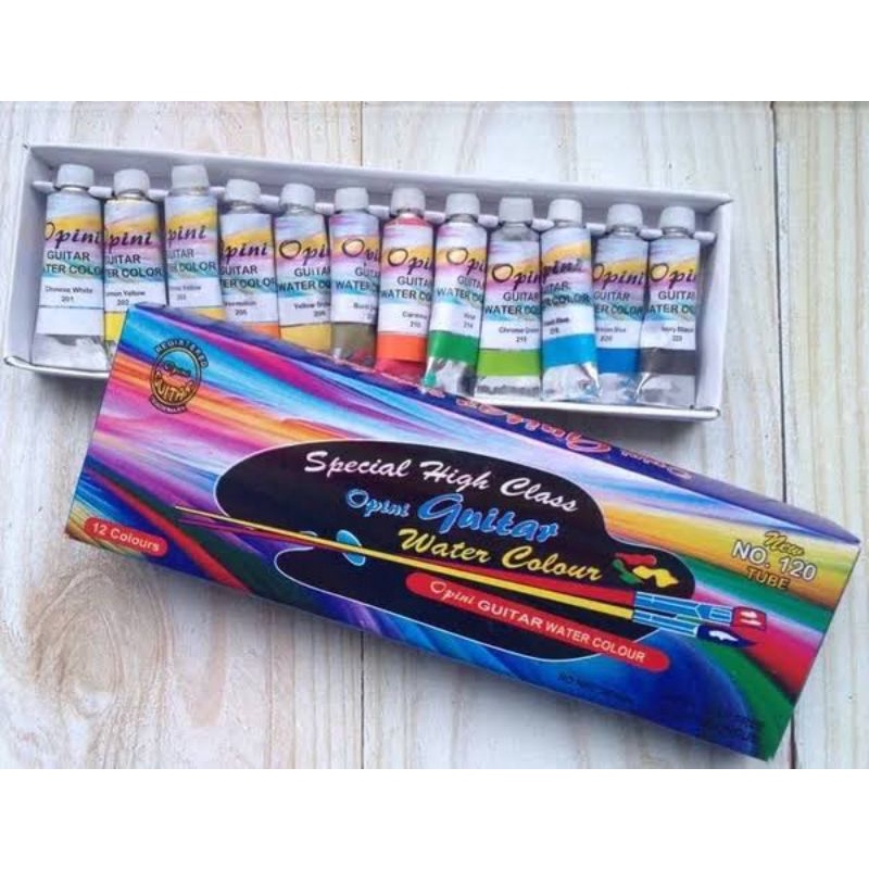 

cat air 12 warna OPINI QUITAR water color new no. 110 tube