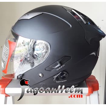 KYT Helm Galaxy Slide Black Doff Hitam DOP