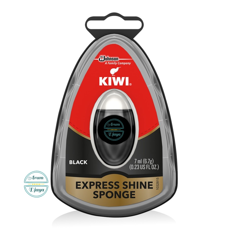 Kiwi Express Shine Sponge Hitam - Semir Sepatu Sponge Black 7mL