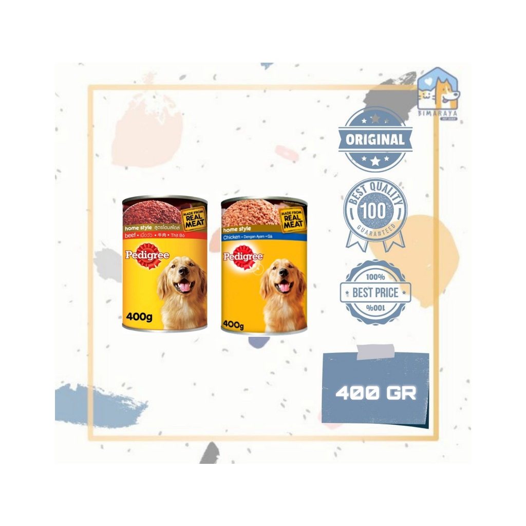 PEDIGREE WETFOOD FOR ADULT 400GR // MAKANAN BASAH KALENG ANJING