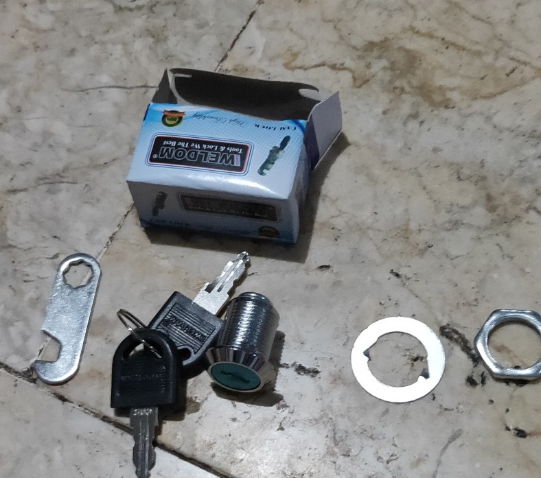 Kunci Camlock 20mm / Kunci Laci Lemari / Kunci Loker / Kunci Etalase Merk Weldom