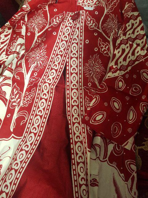 Batik Set Couple Ha Ta Edisi Natal Warna Navy Bahan Katun Stretch