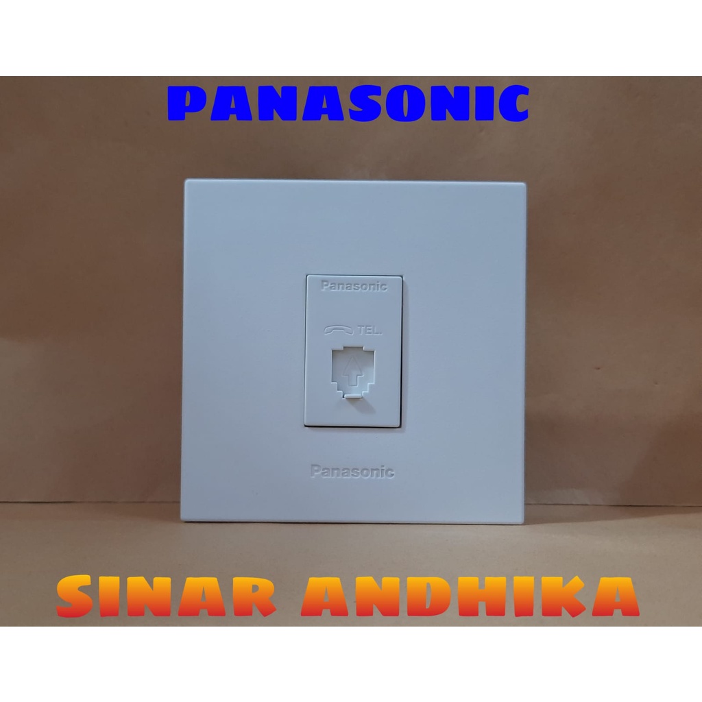 MODUL / JACK TELEPON + FRAME PUTIH STYLE E PANASONIC WESJ 78019W+WEJ 2164