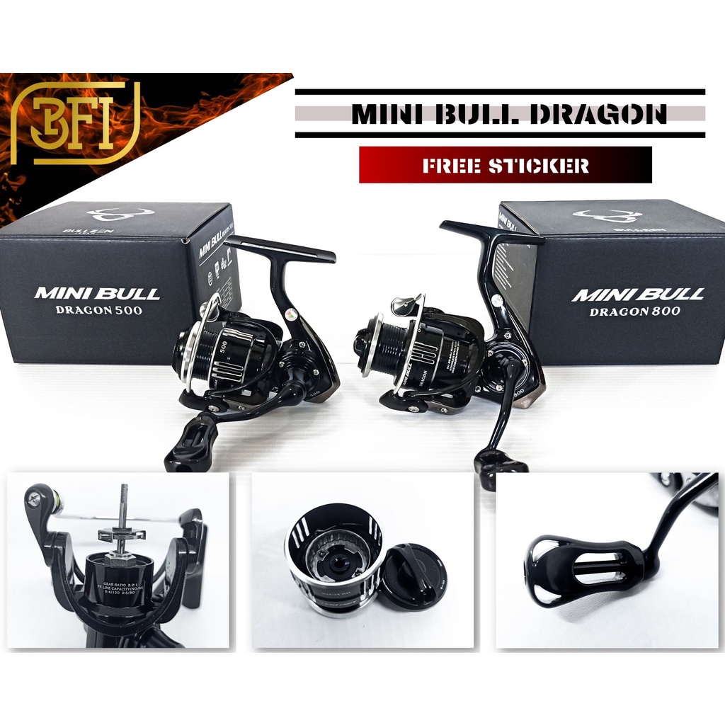 Reel Bullzen Mini Bull Dragon 500 dan 800 Original Berhologram Distributor Resmi
