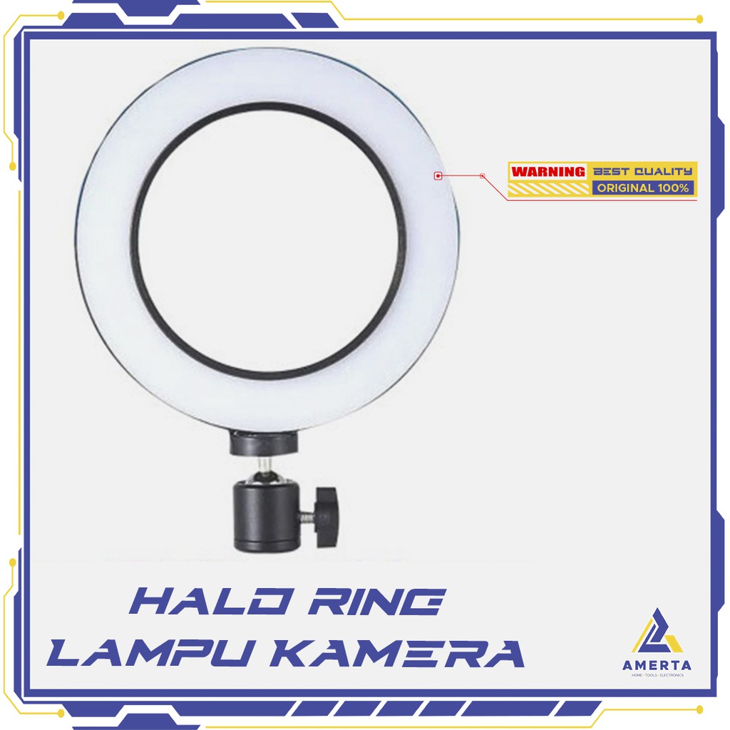 TaffSTUDIO Lampu Halo Ring Light LED Kamera 8W 6 Inch