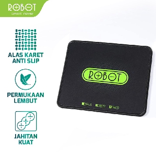 ROBOT - Mousepad Anti Slip MP01 Gaming Polos Hitam Murah Rubber Original - Garansi Resmi 1 Tahun