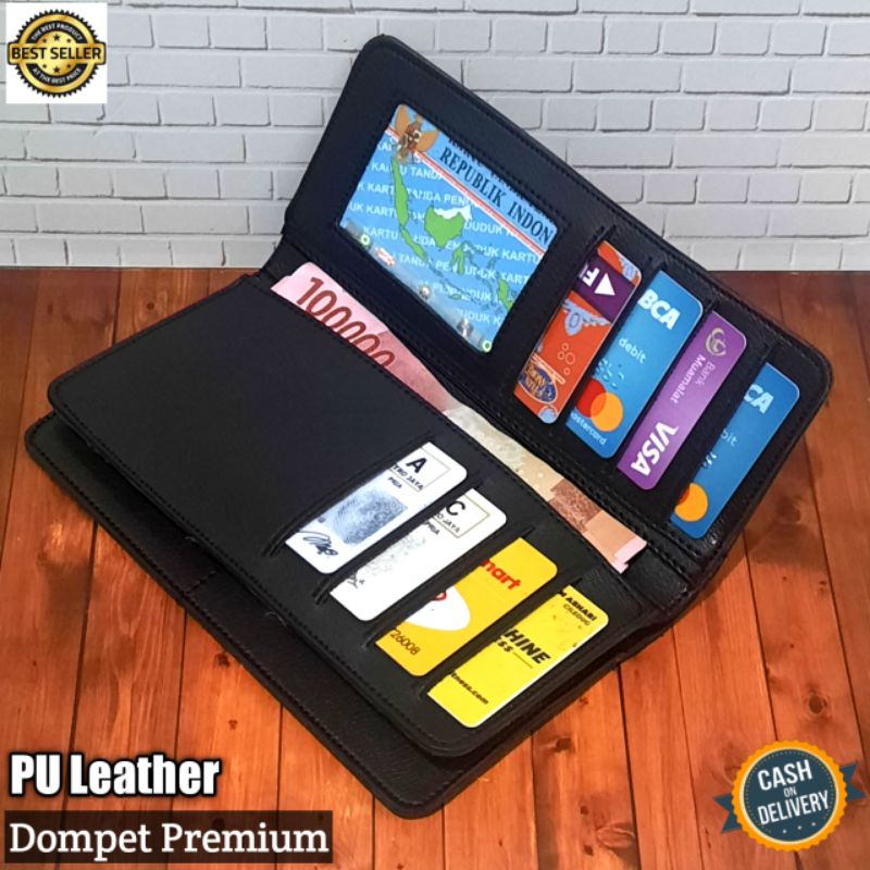 Dompet Panjang Pria/Dompet Kulit Sintetis/Dompet Kartu