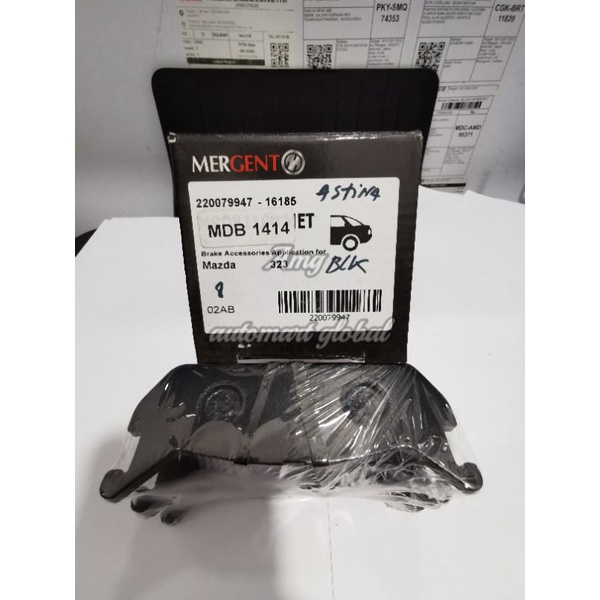 brake pad kampas rem belakang mazda astina