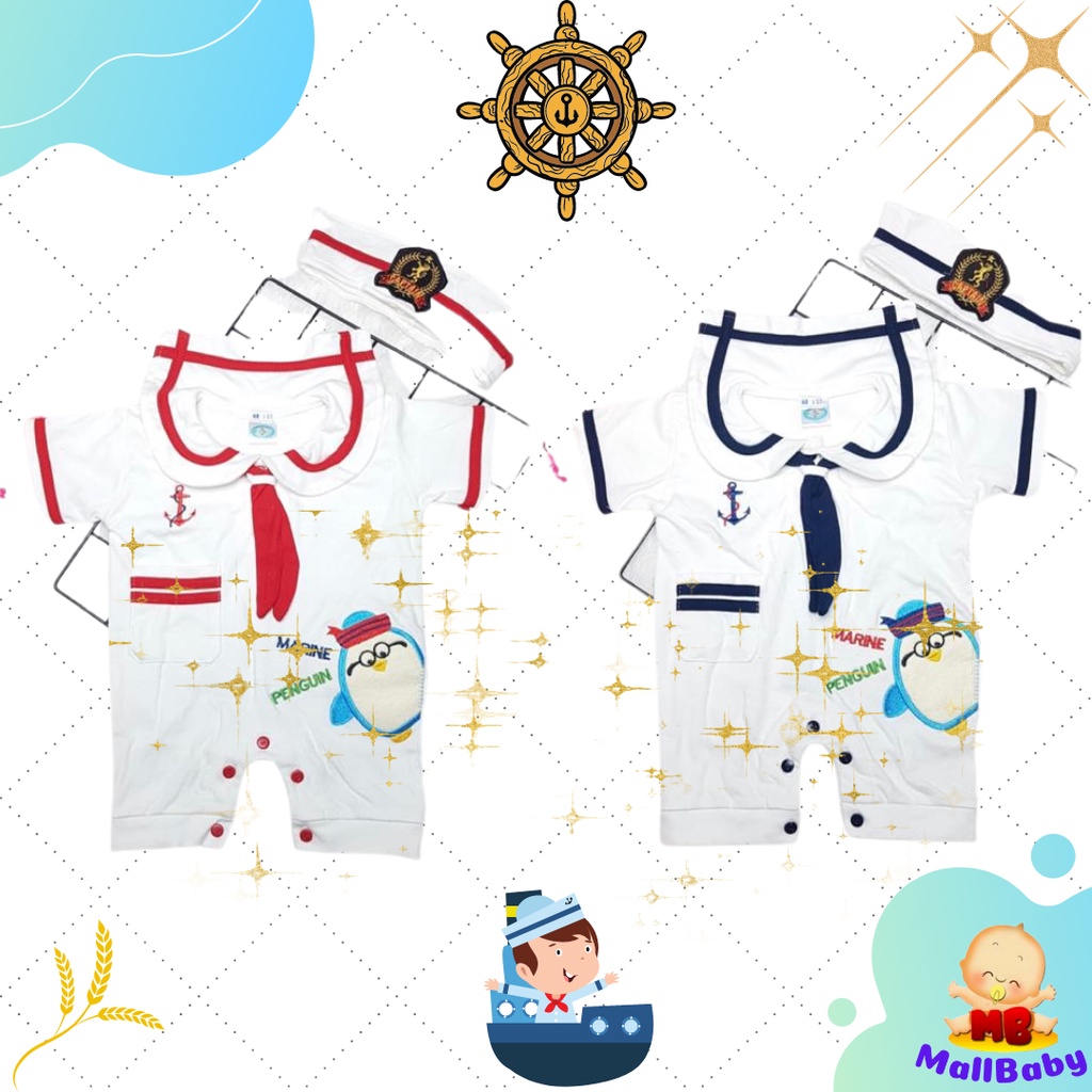 Jumper Bayi Laki Laki Perempuan Profesi Pelaut Sailor Lucu