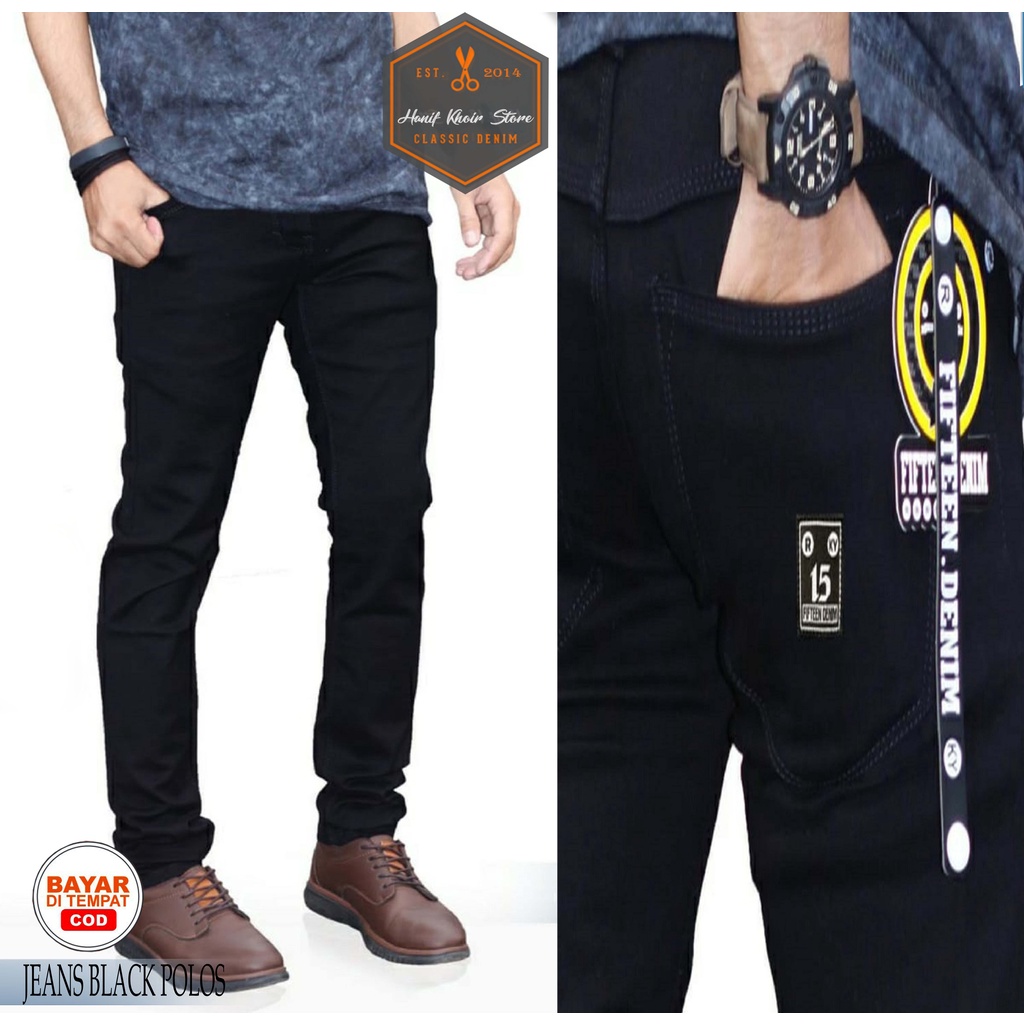 celana jeans TERLARIS panjang skinny semi slimfit FIFTEEN DENIM cowo/cowok/pria  murah dan grosir-8