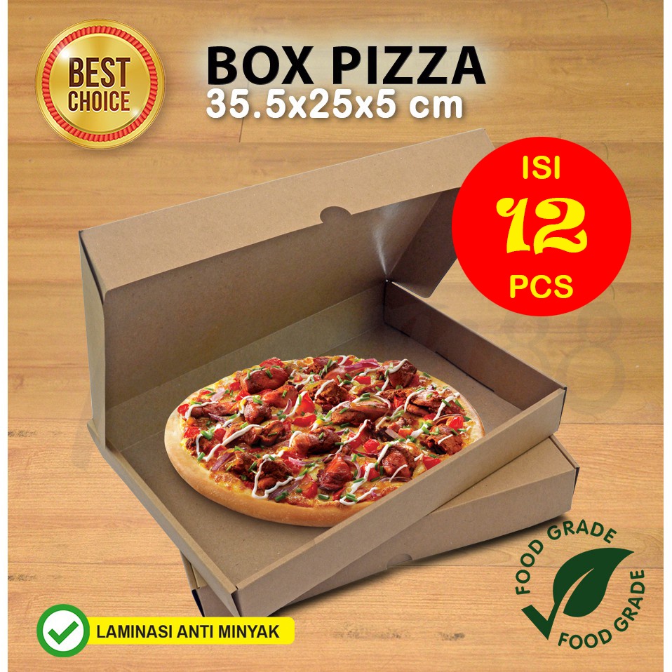 

Kotak Box Dus Pizza - 35.5x25x5 cm -(12 Pcs)