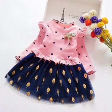 Plazababku DRESS IMPORT LOVE BOLTZ PJG EBV Baju Dress Anak Perempuan Import