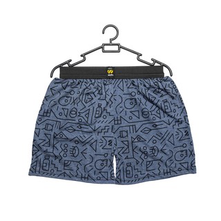  Celana Boxer Katun  Waffa Sablon Motif Aztec Pattern 