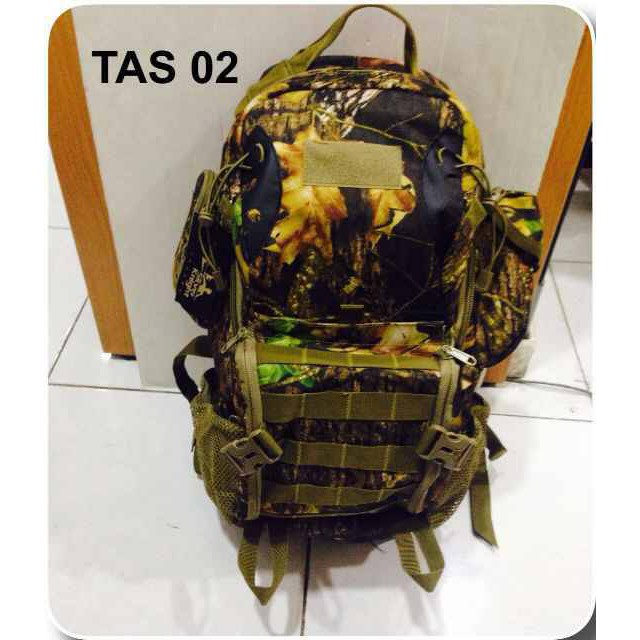 Best Item! TAS RANSEL BACKPACK HIKING MENDAKI GUNUNG ANTI AIR TIPE 02 NYLON ARMY