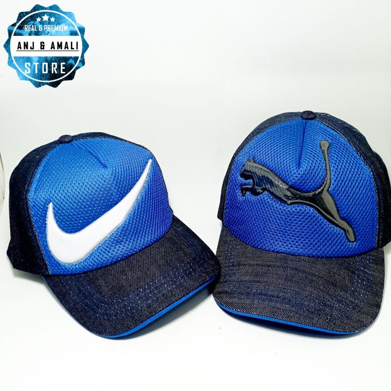 Topi pria wanita topi jeans topi jaring premium topi gaul topi anak muda topi dewasa