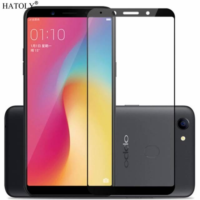 PROMO Tempered Glass OPPO F5 TG Layar FULL COVER Black Premium Glass Anti Gores Kaca