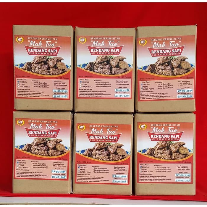 

Rendang Kering Hitam Mak Tuo- Rendang Sapi Netto 600gr ( Halal )