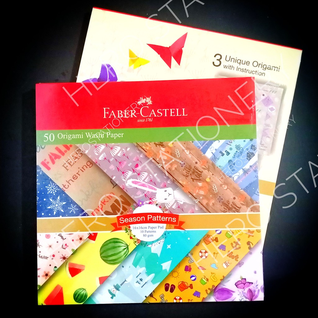 

Faber-castell origami washipaper kertas motif season patterns 10 motif 50 lembar